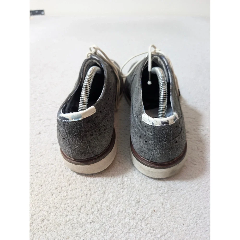 Paisley & Gray Wingtip‎ Oxford Mens 9 Gray Suede Brogue Dress Shoes